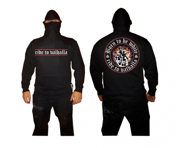 Ninja Kapuzenpullover - Born to be white - Ride to Valhalla