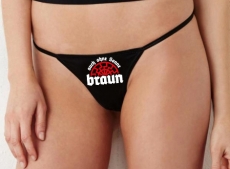 String Tanga - Auch ohne Sonne braun - schwarz