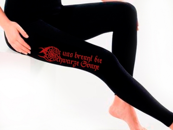 Frauen - Leggings - In uns brennt die Schwarze Sonne - schwarz/rot