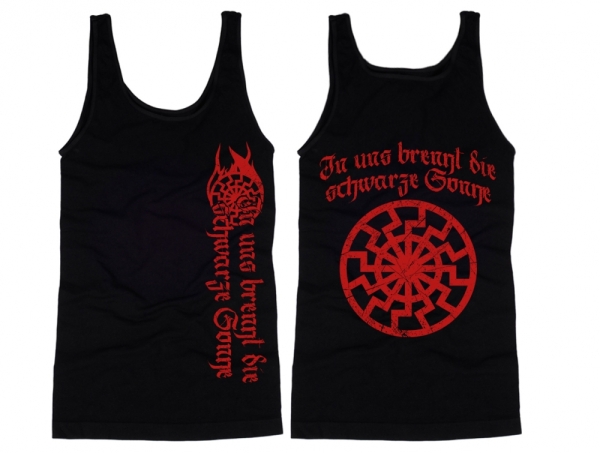 Muskelshirt/Tank Top - In uns brennt die Schwarze Sonne - schwarz/rot