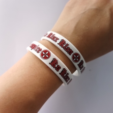 Silikon Armband - KKK - Weiß