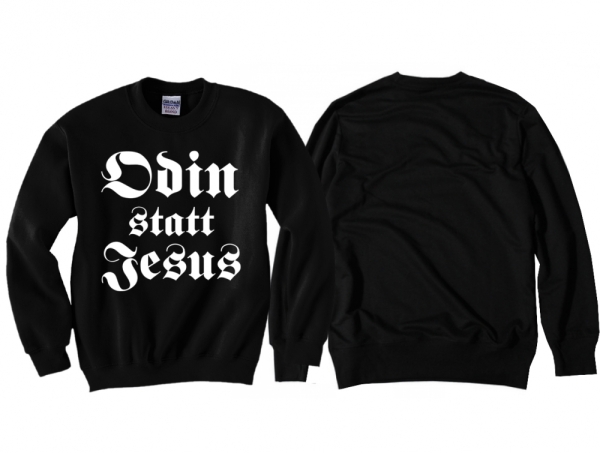 Pullover - Odin statt Jesus - Motiv 3 - schwarz/weiß