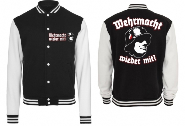 College Jacke - schwarz/weiß - Wehrmacht wieder mit ?