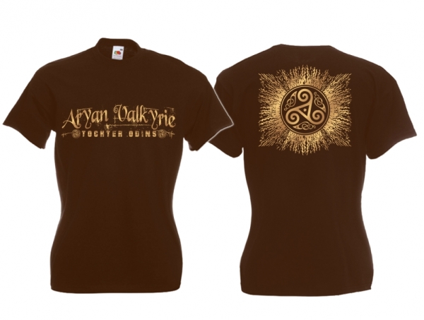 Frauen T-Shirt - Aryan Valkyrie - Tochter Odins - braun