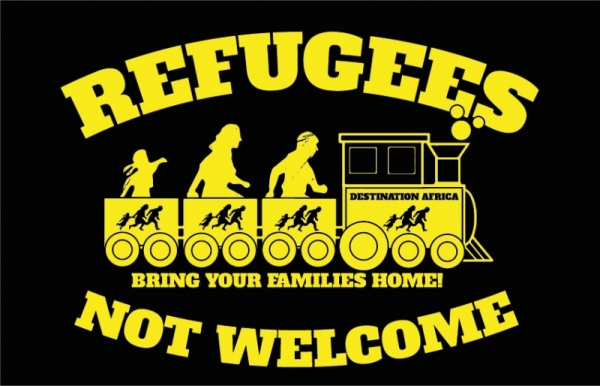 Fahne - Refugees not Welcome