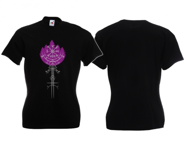 Frauen T-Shirt - Galdrastafir - schwarz/lila