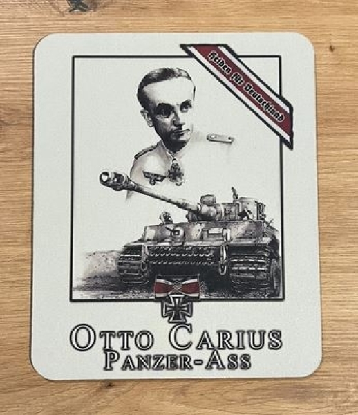 Mausunterlage / Mousepad / Mauspad - Otto Carius - Panzer-Ass