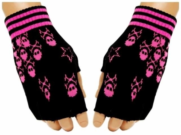 Handschuhe - Pink Skulls