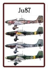 Blechschild - 12x18cm - Junkers Ju87