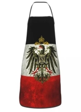 Kochschürze - schwarz-weiß-rot - vintage mit Adler