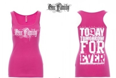 Frauen Top - One Family - fuchsia