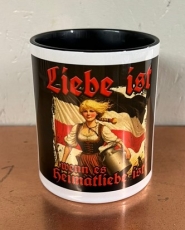 Tasse - schwarz - Liebe ist - wenn es Heimatliebe ist