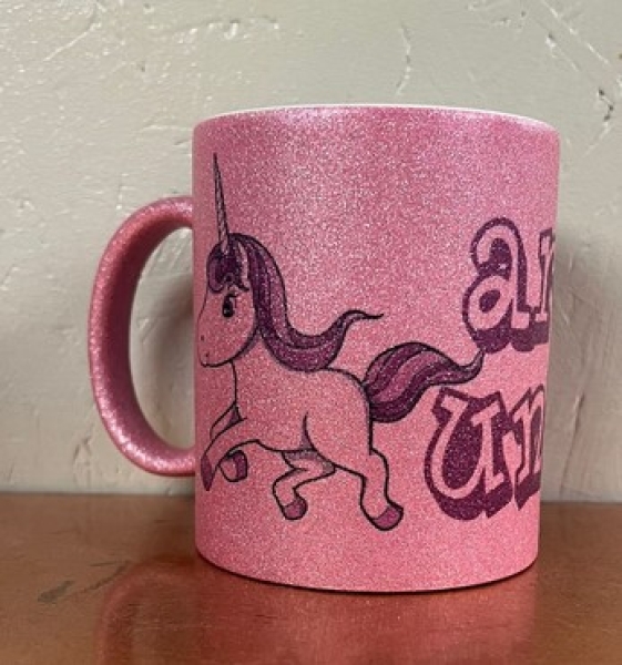 Glitzer Tasse - pink - Aryan Unicorn