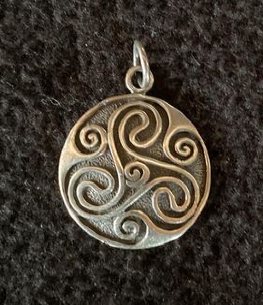 Silber Kettenanhänger - Triskelion - 925 Silber