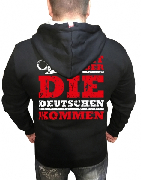 Druck18 Premium - Kapuzenjacke - Deutscher - schwarz