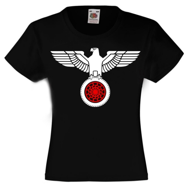 Kinder T-Shirt - Reichsadler mit Schwarzer Sonne - schwarz