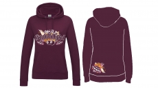 Frauen College Hoodie - Krawallgirl - Motiv 2 - burgundy